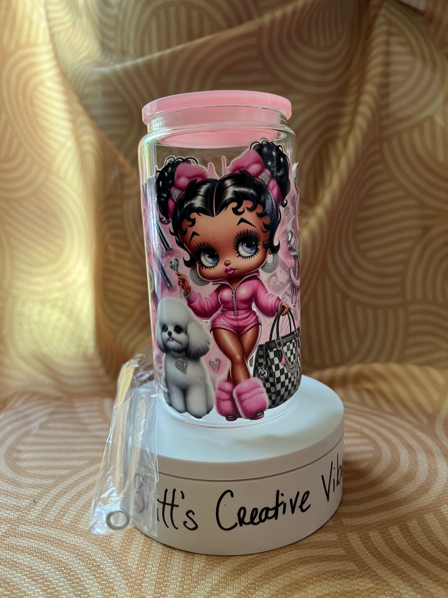 Betty Boop 16oz Can Glass Cup