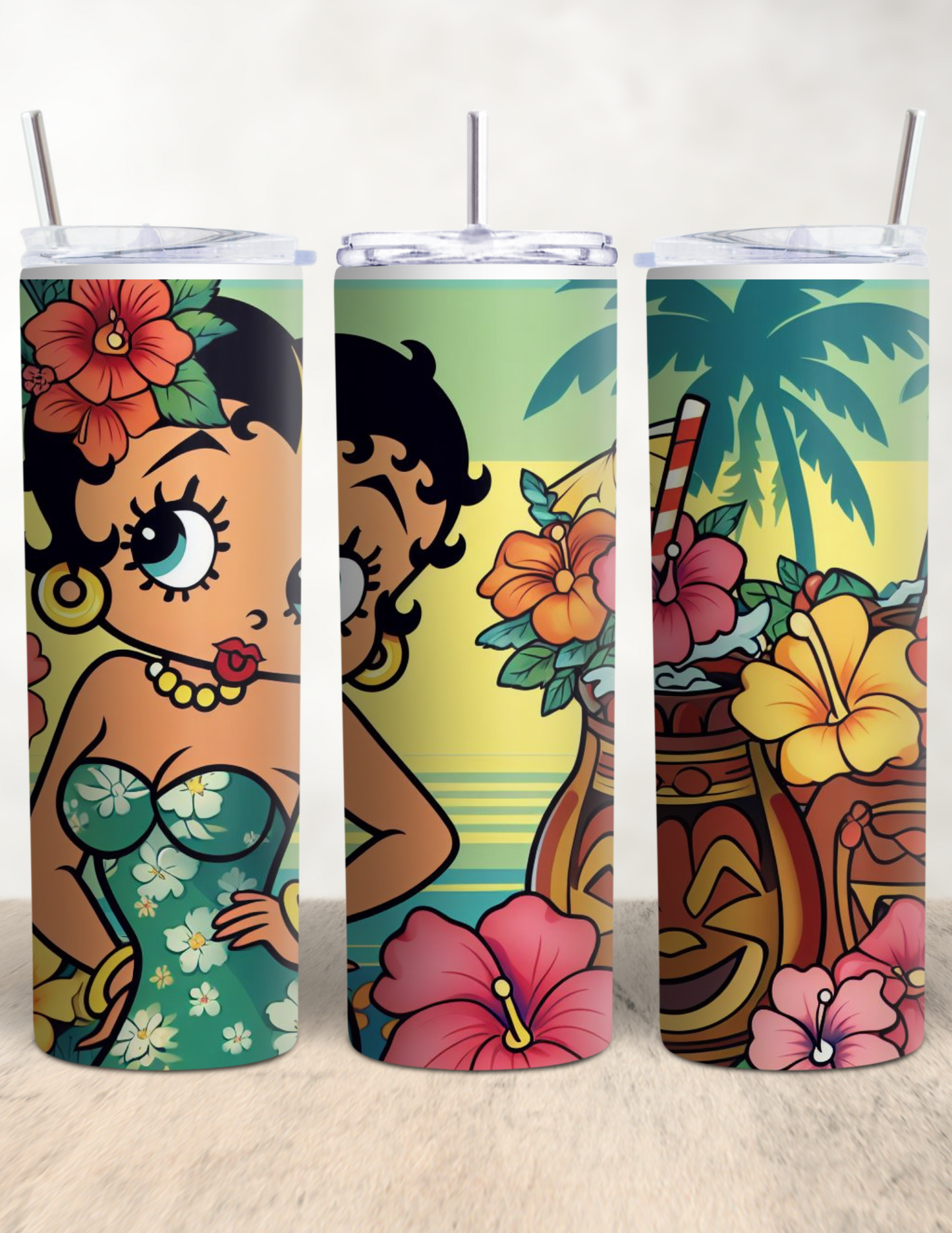 Hawaiian Betty Boop Tumbler