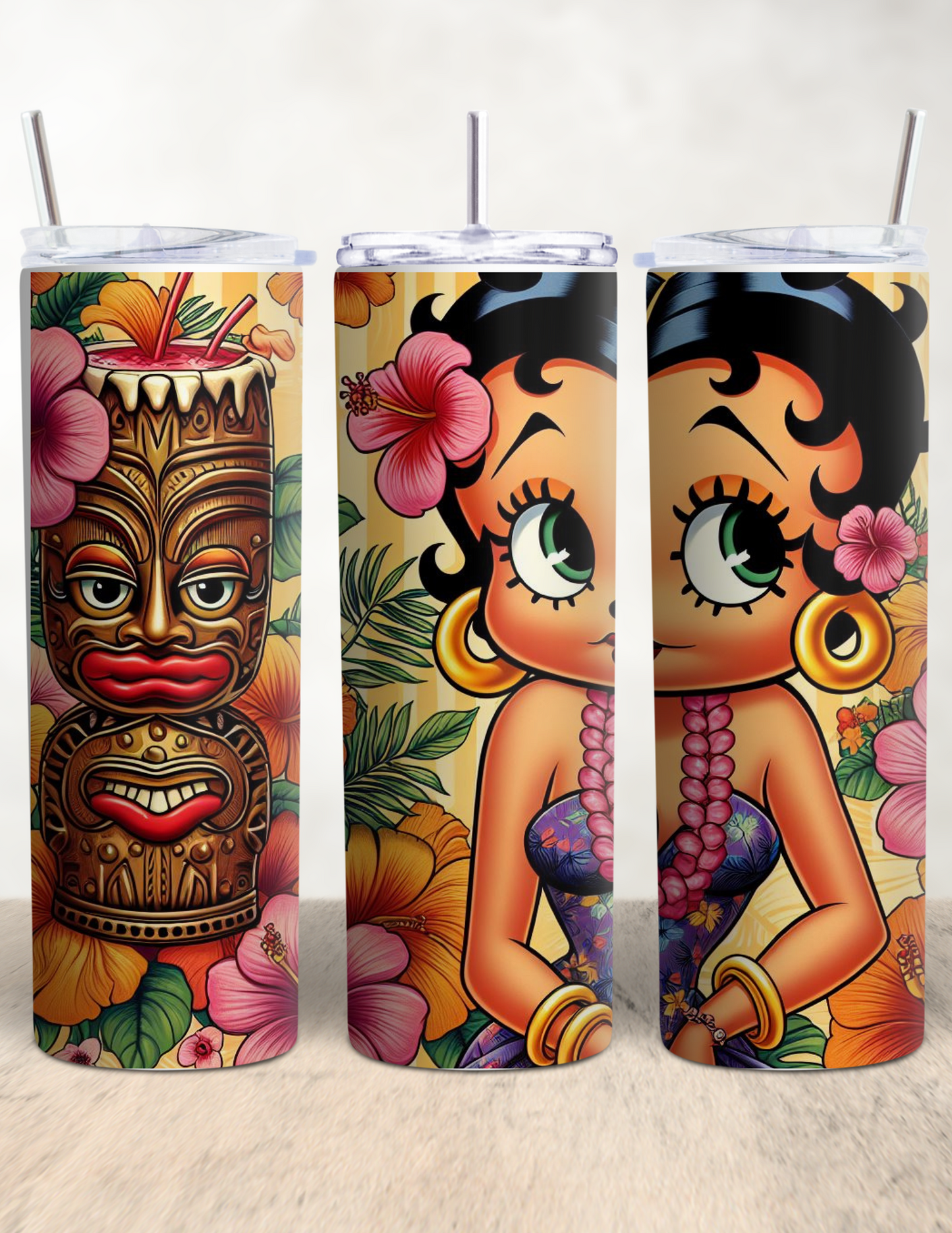 Hawaiian Betty Boop Tumbler