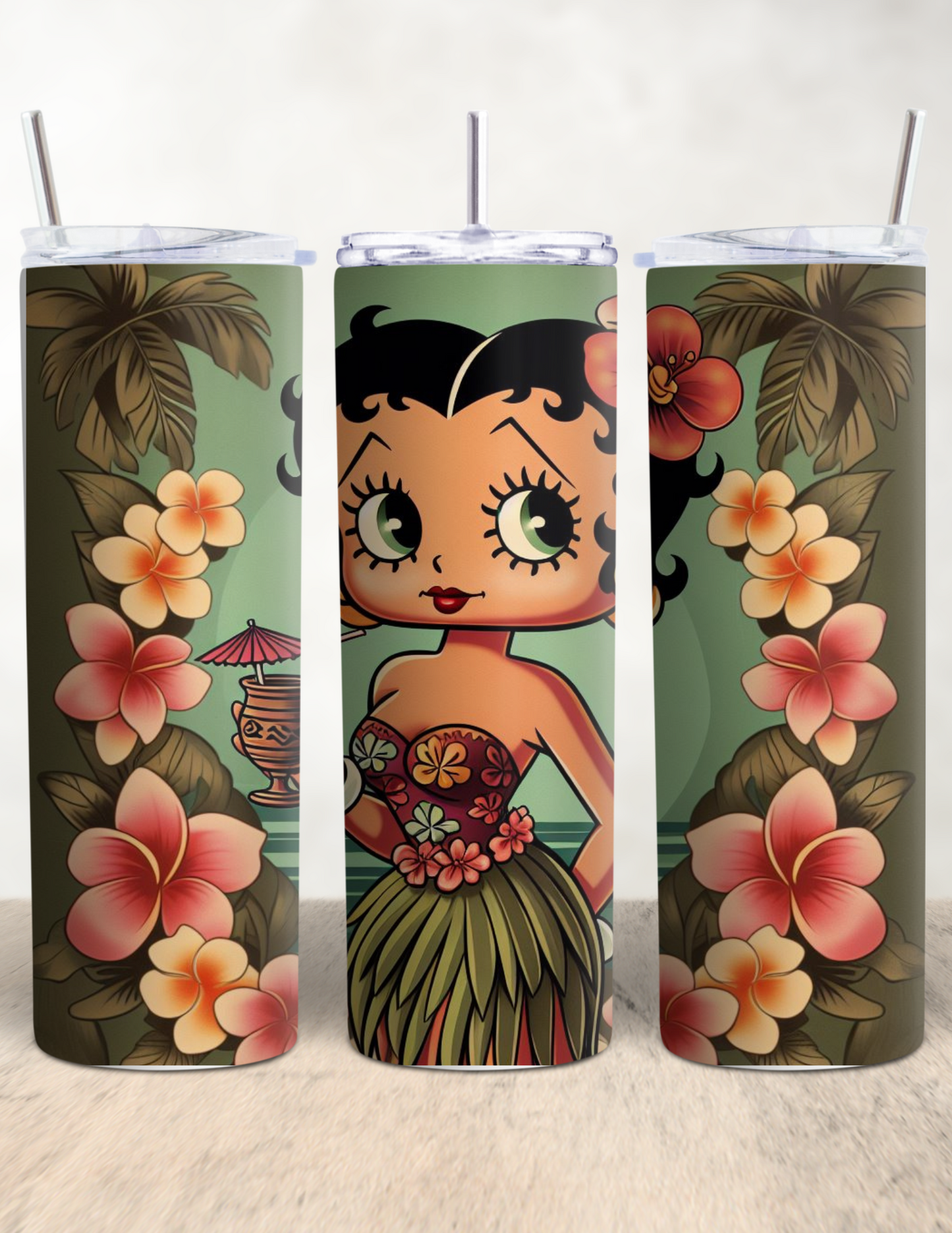 Hawaiian Betty Boop Tumbler