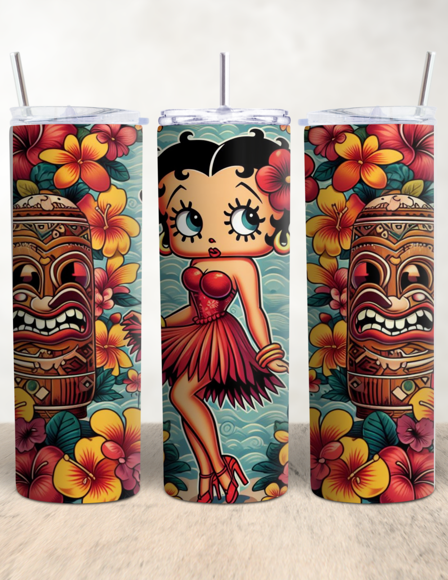 Hawaiian Betty Boop Tumbler