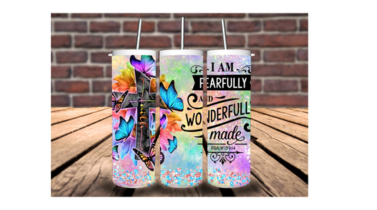 Butterfly Cross 20oz Tumbler